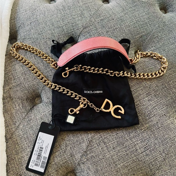 Dolce & Gabbana Accessories - Dolce & Gabbana Pink and Gold Chain Bag